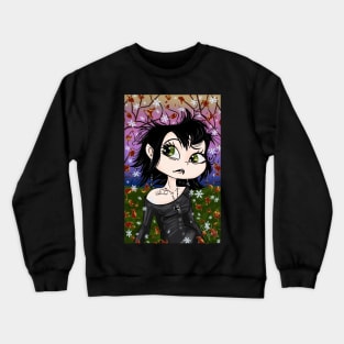 Adorable Gothic Little Vampire Witch Crewneck Sweatshirt